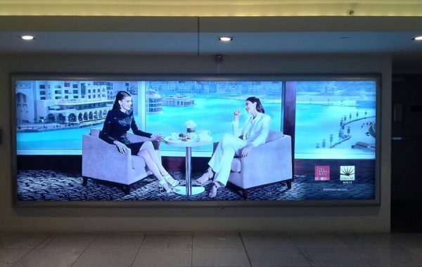 Dubai mall metrolink light boxes