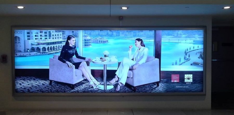 Dubai mall metrolink light boxes