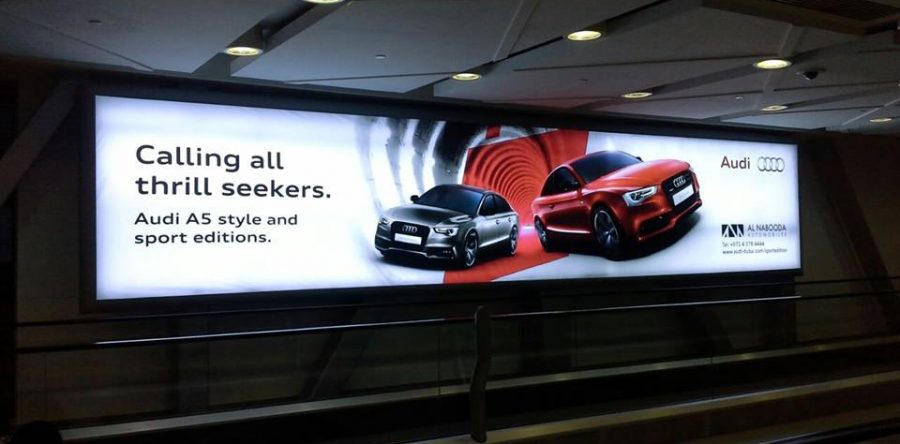 Dubai mall metrolink light boxes