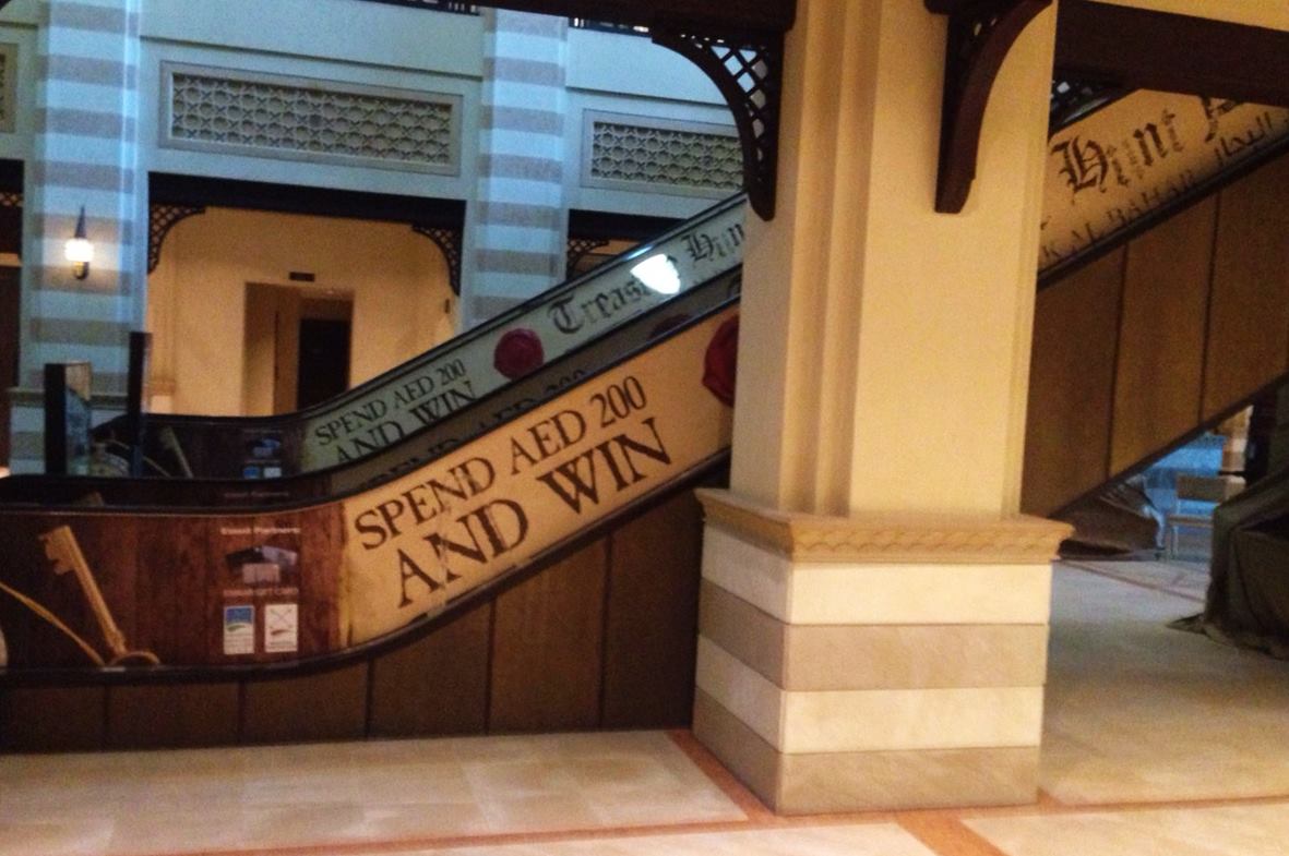 Emaar Marina Mall Escalator Branding Neighbourhood Digital Printing