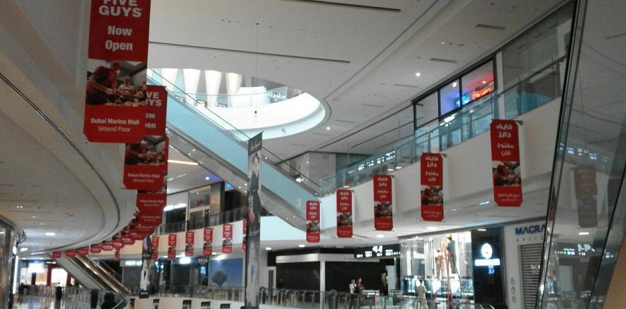 Promotional branding in Dubai Marina Mall