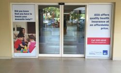 AXA branding in Medows Village & Town center