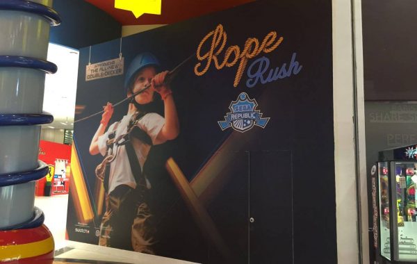 Rope Rush wall branding