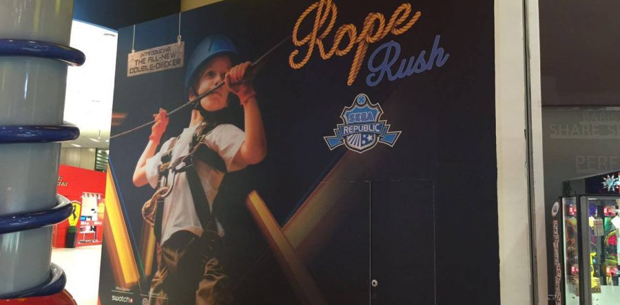 Rope Rush wall branding