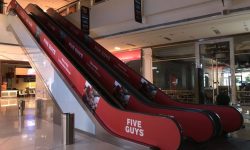 Escalator branding in Dubai Marina Mall