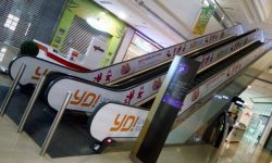 Escalator branding in Dubai Marina Mall
