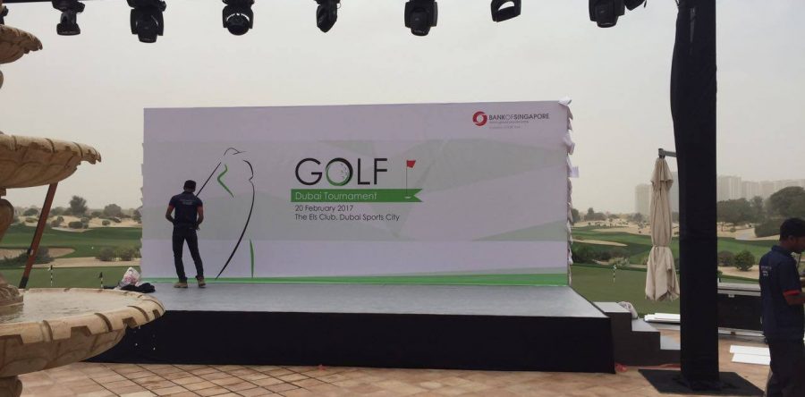 Golf Tournament Stage Branding