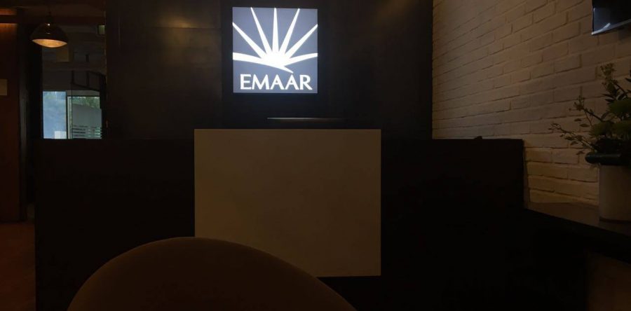 Emaar Frosted sticker and 3D sign