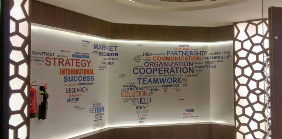 Serene Business Center Wall branding