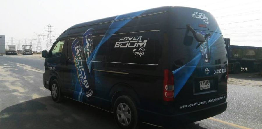 Power Boom Vehicle branding