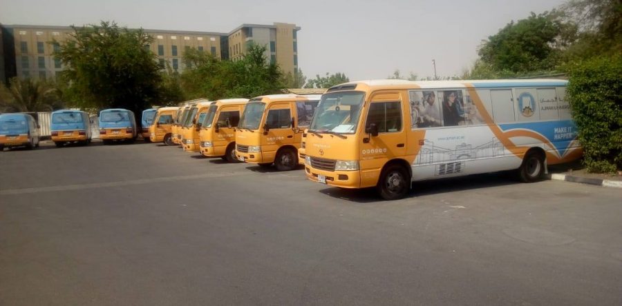 Bus branding for Ajman University