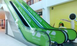 Escalator branding at Dubai Mall